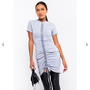 Akira Dress - Edgy Ruched Mini Dress - New